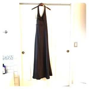 Black Satin floor length gown